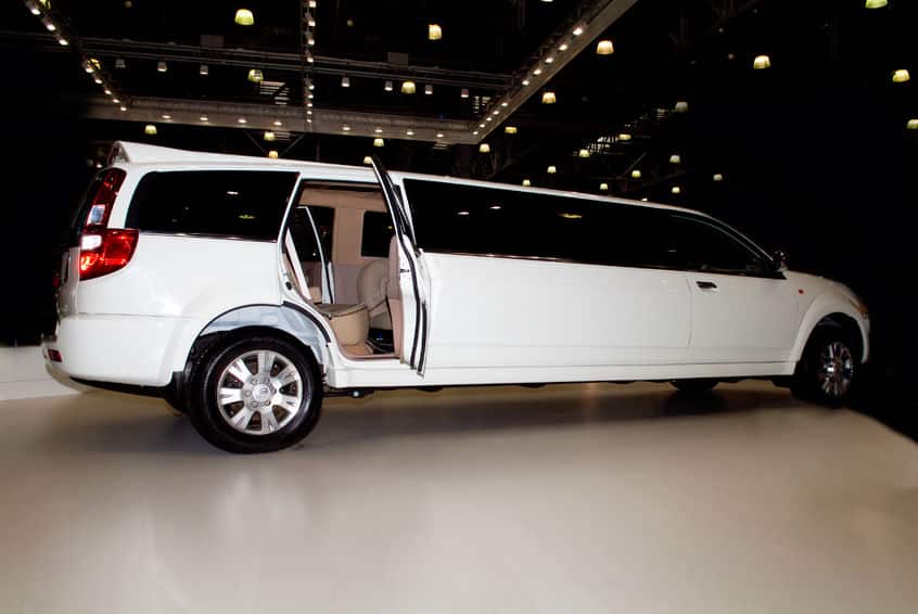 white comfortable limousine
