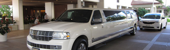 white limo parked