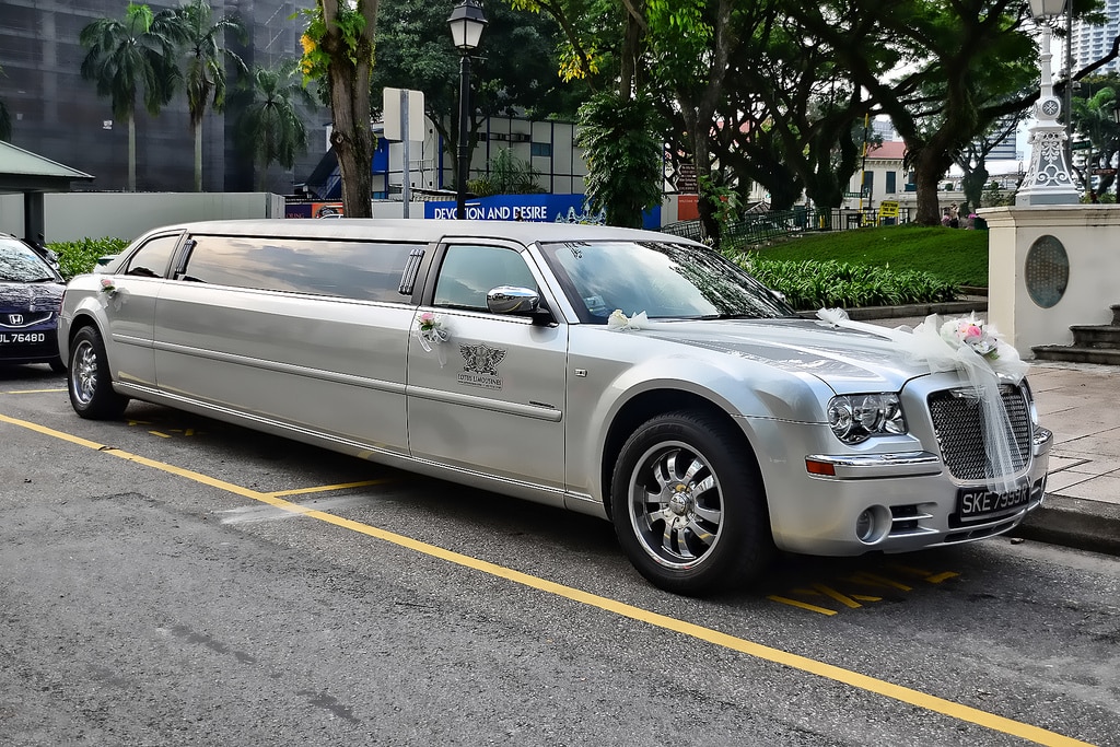 gray limo parked