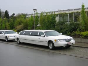 white limo parked