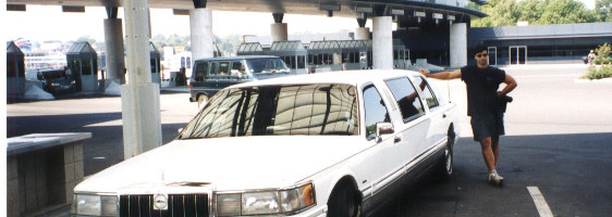 limo with a woman beside
