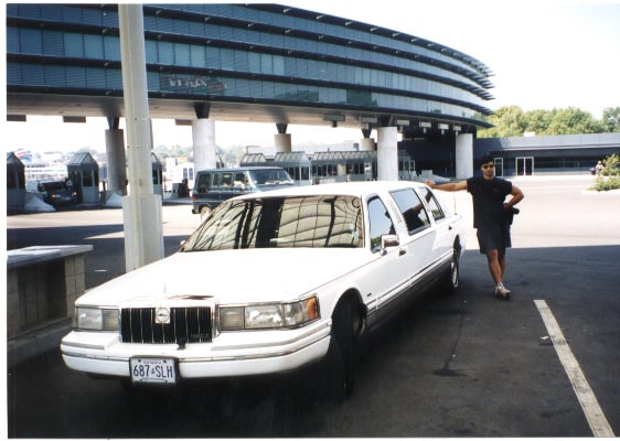 limo with a woman beside