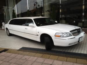 white limo parked