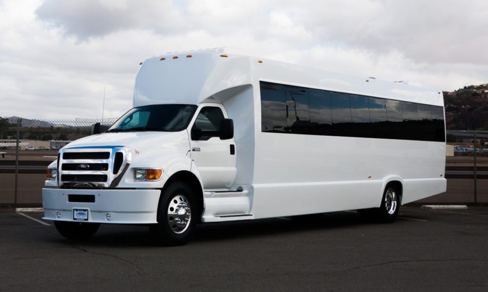 30 Passenger White Tiffany Bus